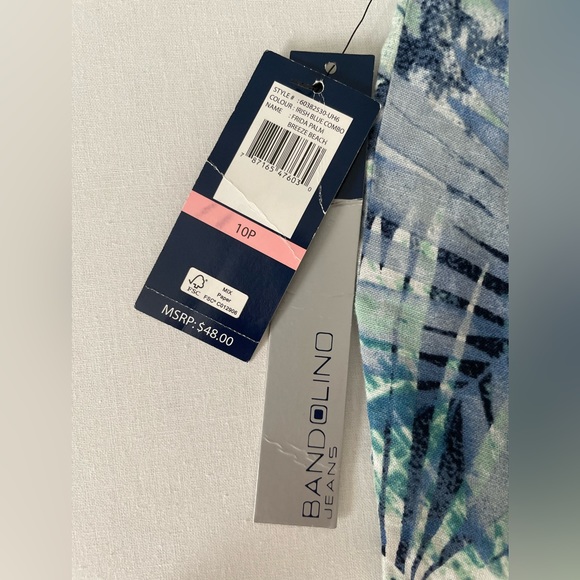 Frida Wide Leg Soft Linen Viscose Pants by Bandolino 10P Petite 10 - Picture 6 of 7